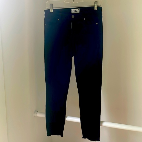 PAIGE Denim - Paige Size 26 Verdugo Crop Black Skinny Jeans